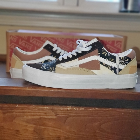 Brown Patchwork Vans - Picture 5 of 8